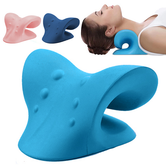 Portable Neck Stretcher Back Posture Corrector Cervical Pillow Massager